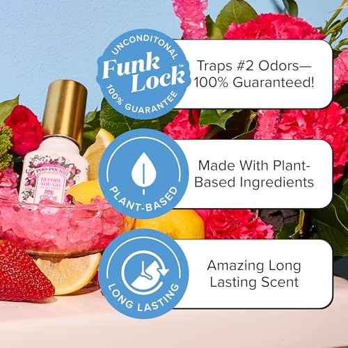Poo-Pourri Before-You-Go Toilet Spray, Pink Citron, 2 Fl Oz, Up to 100 Uses, Bathroom Odor Deodorizer with Essential Oils for Home or Work, Travel Essentials, TSA Approved Size - size: 2 Ounce (Pack of 1), style: Pink Citron