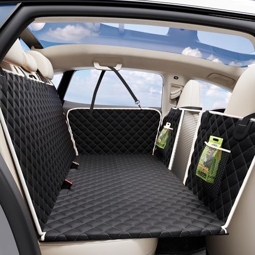 Back Seat Extender for Dogs - Large Space, Heavy-Duty Dog Car Seat Cover for Back Seat with Hard Bottom Holds