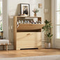 Nicetree Shoe Storage Cabinet with 2 Flip Drawers, Slim Shoe Cabinet, Hidden Shoe Rack Cabinet, Shoe Storage Cabinet for Entryway, Hallway, Foyer, Natural Oak - color: Natural Oak, style: 2-Drawers