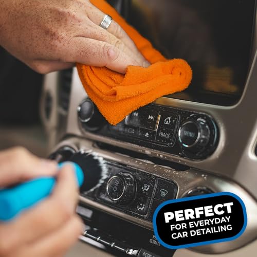 The Rag Company - Edgeless 365 Microfiber Towels (10-Pack) Premium 70/30 Blend, Professional Polishing, Wax Removal, Auto Detailing, 365gsm, 16in x 16in, Orange - color: Orange