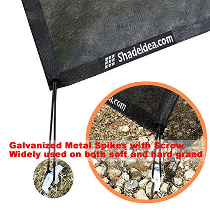 Shadeidea RV Sun Shade Screen for RV Awning - 9' X 17' 5'' (fit for 18' Awning) Black Mesh Sunshade Motorhome Camping Trailer UV Sunblocker Canopy Sunscreen - 3 Year Warranty - size: 9' 0'' x 17' 5'' -Actual Measurement