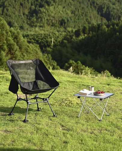 iClimb Ultralight Compact Camping Folding Table with Carry Bag (Silver - S) - color: Silver, size: Small