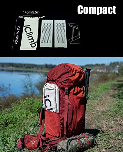 iClimb Mini Solo Folding Table Ultralight Compact for Backpacking Camping Hiking Beach Picnic (Gunmetal, S) - color: Gunmetal, size: Small