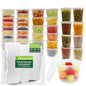 Freshware Food Storage Containers with Lids [60 Pack 8, 16, 32 oz, 20 sets each size] Plastic Deli Containers, Meal Prep Containers, Microwave and Freezer Safe, Stackable, Leakproof, BPA Free, Clear - size: 8, 16, 32 oz - 60 Mix Set