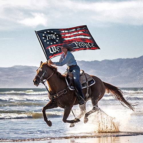 We The People 1776 Flag 3x5 Outdoor Betsy Ross 13 Star American Constitution Flags Indoor Garden Decoration with 2 Grommets