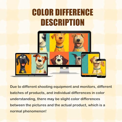Nuxovilar Pet Food Mat Dog Supplies Vibrant Canine-Portrait Polyester (23.62×17.71 inches) Bowl Water Spill Pad Feeding Essentials for Dining Area, Pet Space, Kitchen - color: LU13720