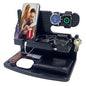 VEIYAILU Gifts for Men Dad Women Husband Boyfriend Him Nightstand Organizer for Men Wood Phone Docking Station Birthday Gifts (Black) - color: black