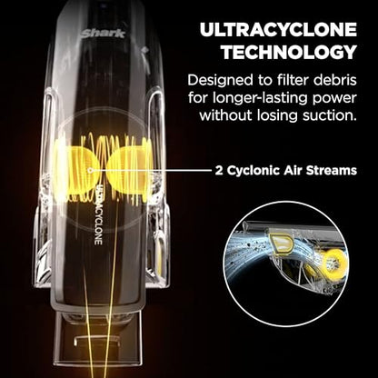 Shark UltraCyclone™ Pet Pro Plus Cordless Hand Vacuum, Powerful Suction, Handheld Vacuum for Car & Home, Pet Power Brush, Crevice Tool, Scrubbing Brush, XL Dust Cup, Black, CH951 - style: UltraCyclone Pet Pro Plus - Black