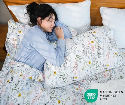 RUVANTI 100% Cotton Percale Sheets Twin XL Size, Aroma | Crisp Cooling, Deep Pocket 16", Soft Breathable & Durable, Hotel-Style, 3 Piece Set - color: Aroma, size: Twin XL