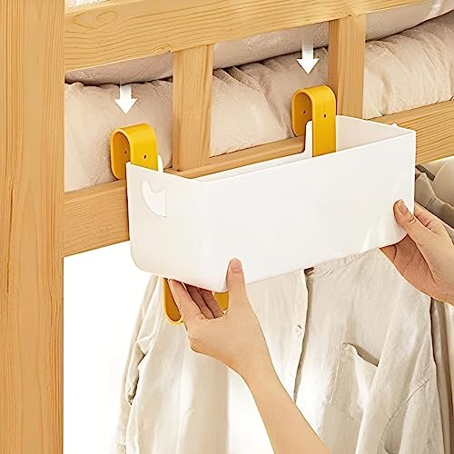 Bunk Bed Shelf for Top Bunk Bedside Shelf Accessories for Kids Bunk Bed Caddy with Hooks for Bed Rail