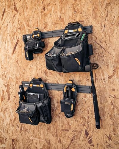 ToughBuilt – 24" Wall Organizer, Heavy-Duty Steel Wall Rail for Tool & Pouch Storage, Perfect for Garage, Shop & Jobsite (TB-53)