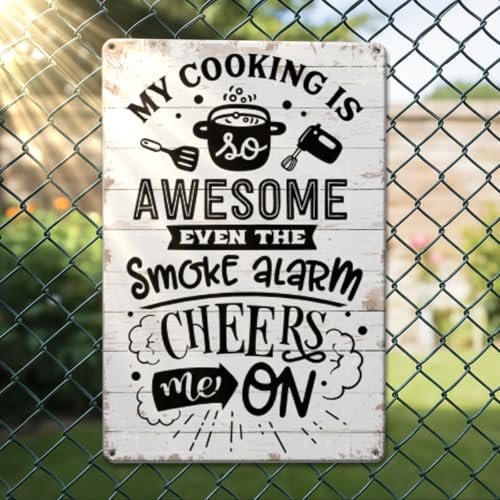 Funny Kitchen Wall Decor Retro Wall Signs for Home Kitchen Dessert Shop Bakery Decor Housewarming New Home Gifts for Women Men Chef Bakers Cooking Metal Tin Sign 7 x 10.5 Inch - color: Generic3