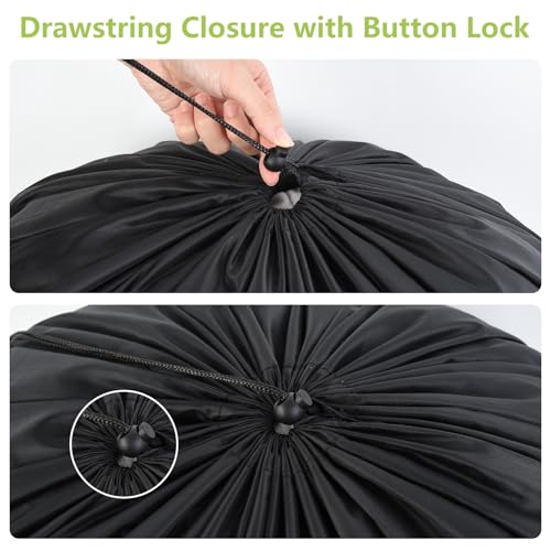 OTraki 20 x 24 inch Laundry Bag 2 Pack Travel Laundry Bags Medium Washable Dirty Clothes Bag Organizer with Drawstring Closure for Camp Fit Laundry Hamper Drying Do Not Exceed 176℉ Black | Medium Washable Dirty Clothes Bag Organizer with Drawstring Closur