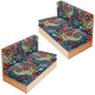 RV Dinette Cushion Covers Set of 2, Printed Camper Cushion Slipcovers, Washable Anti Slip Stretch Fabric (Paisley Pattern) - color: Blue Green, size: 2 Bench Cover & 2 Backrest Cover