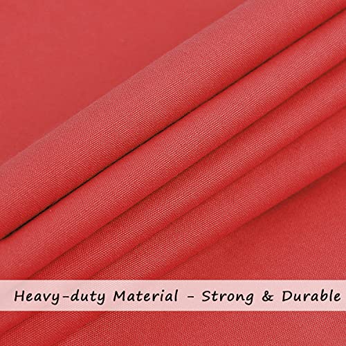 Cotton Canvas Laundry Bag with Handles & Drawstring Straps, Heavy Duty Extra Large Laundry Bags for Laundromat and Household, 25.5x34 Inch, Red - color: Red