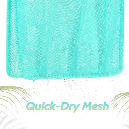 famichan Mesh Shower Caddy Portable, Gym Travel Camp Dorm Room Essentials for College Student Boy Girl, Bathroom Shower Bag - Blue - color: Blue