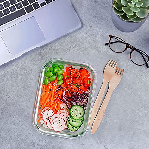 KOMUEE 24 Pieces Glass Food Storage Containers Set, Meal Prep Containers, BPA-Free Airtight Glass Storage Containers with lids, Freezer, Microwave and Oven Safe, Red - color: Red