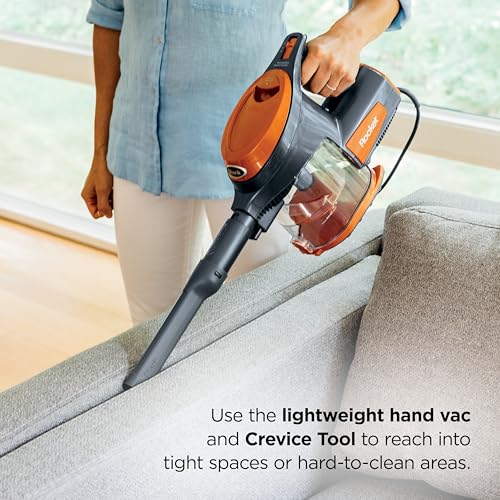 Shark Rocket Ultra-Light | Corded Stick Vacuum Cleaner for Carpet, Rugs & Hard Floors | Lightweight Hand Vacuum for Pet Hair & Upholstery | Swivel Steering | 2 Attachments | Gray/Orange | HV301 - style: Rocket Ultra-Light