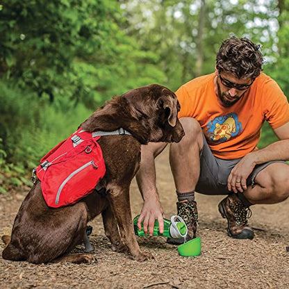 Kurgo Gourd (TM) Travel Dog Water Bottle & Dog Water Dispenser, Barn Red - color: Barn Red