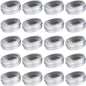 2 oz (60ml) Silver Aluminum Tins with Clear Lids and Labels, 24 Pack | Clear View Lid, Secure Packaging, Tight Screw Lids, Includes Blank Labels, 11 Color Options - color: Silver