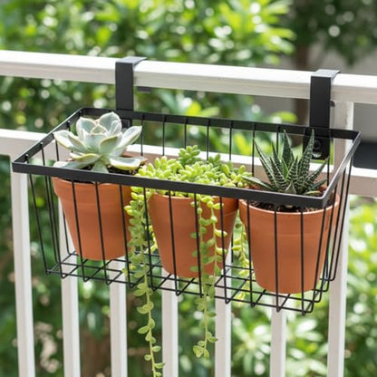 LeleCAT Grid Storage Baskets with Hooks, Over Cabinet Door Organizer, Wire Basket Hanging Storage Organizer, Kitchen Bathroom Organizer (Black, Large) - size: Large
