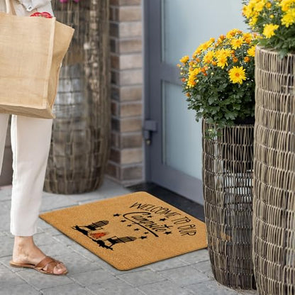 Welcome Camping Coir Door mats Rug, Rv Camping Accessories, Rv Furniture Outdoor Patio Mat 17x30 - color: Campsite