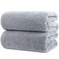 POLYTE Quick Dry Lint Free Microfiber Bath Sheet, 35 x 70 in, Pack of 2 (Gray) - color: Gray