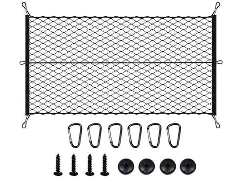 Goods Nets 41 x 30 Inch Cargo Net Luggage Net Storage Net with Hooks Small Mesh Cargo Net for Car Trunk Accessories Trunk Organization & Secure Cargo Storage
