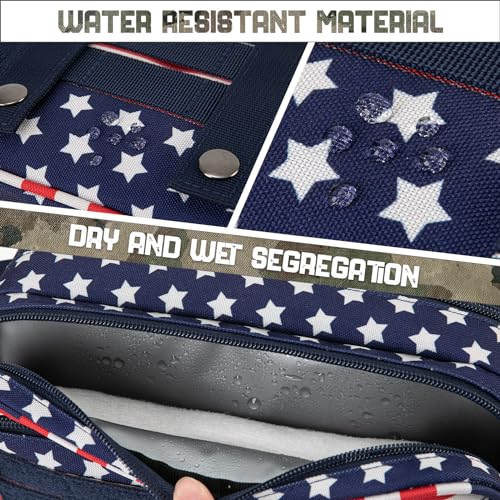 QT&QY Tactical Toiletry Bag For Men Hygiene Bag EDC Military Tool Molle Pouches Small Dopp Kit Mens Shaving Kit Travel shower Bags Star-Spangled - color: 1 US Star-Spangled