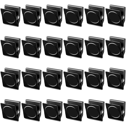 Grtard 24 Pack Magnetic Clips Heavy Duty, White Magnet Clips for Fridge, Refrigerator Magnets, Strong Magnetic Clip,Scratch Free Magnets with Clip for Refrigerator, Whiteboard, Cruise, Locker (Black) - color: Black, size: 24 pack