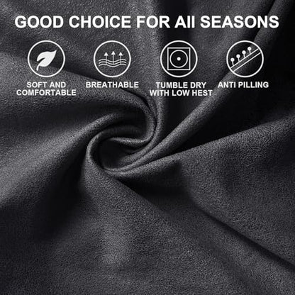 ANARACHON Leather Look RV Dinette Cushion Covers, Stretch Camper Cushion Slipcovers for Travel Trailer Couch RV Booth Seat(1 Backrest Cover & 1 Bench Cover,01 Dark Gray) - color: Midnight Navy, size: 1 Set