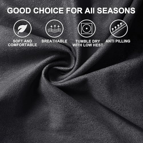 ANARACHON Leather Look RV Dinette Cushion Covers, Stretch Camper Cushion Slipcovers for Travel Trailer Couch RV Booth Seat(2 Backrest Cover & 2 Bench Cover,01 Dark Gray) - color: Midnight Navy, size: 2 Sets