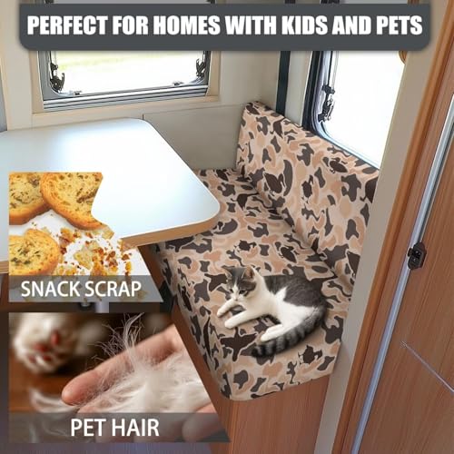 SEANATIVE Duck Camo RV Dinette Sofa Cover Replacement Camper Cushions Cover Slipcovers for Travel Trailer Couch Bench Covers Rectangle Loveseat Protective Cover Prevent Scratches - color: Duck Camo