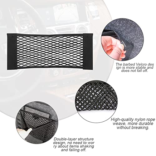 Mesh Cargo Net for Car, Universal Stretchable Trunk Storage Net Wall Sticker Organizer Elastic Pouch Bag for Cars, SUV, Home, Auto Interior Accessories (Large) - size: Large