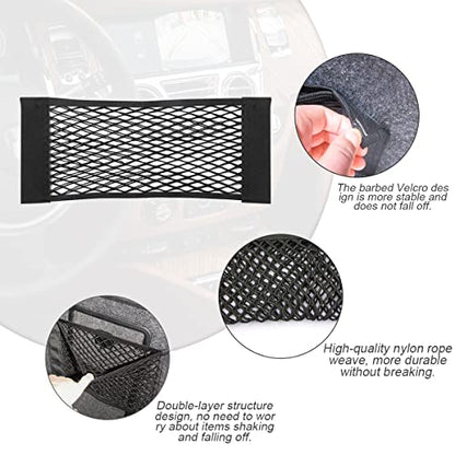 Mesh Cargo Net for Car, Universal Stretchable Trunk Storage Net Wall Sticker Organizer Elastic Pouch Bag for Cars, SUV, Home, Auto Interior Accessories (Large) - size: Large