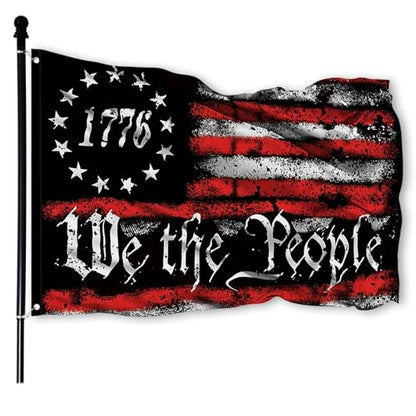 We The People 1776 Flag 3x5 Outdoor Betsy Ross 13 Star American Constitution Flags Indoor Garden Decoration with 2 Grommets