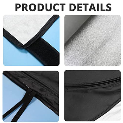 Semi-Truck Sun Shade for Windshield and Side Windows | 300T Sunshade Maximum Coverage | Block Sun Heat Rays |Fits for Semi, Commercial & Big Rig Truck, RV (Side Velcro)…