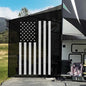 Tentproinc RV Awning Side Shade Screen 9' X 7' - (White American Flag) Black Mesh Sunshade for Motorhome Camping Trailer Awning Sunscreen UV Sun Blocker - 3 Year Warranty - color: AFG-Black