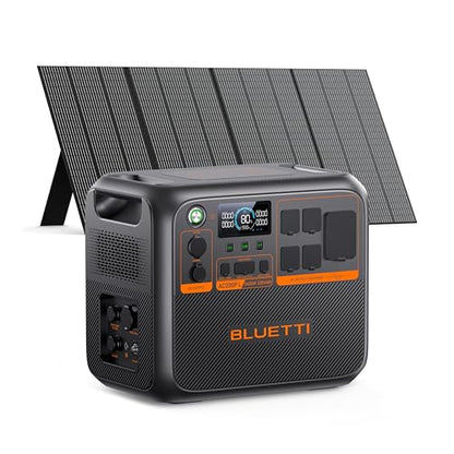 BLUETTI AC200PL Solar Generator with 350W Solar Panel (Ship Separately), 2304Wh LFP Battery Backup, Expandable to 8448Wh, 4 2400W AC Outlets (3600W Power Lifting), TT30 Output for RV, Camping, Outage - style: BLUETTI AC200PL+350W