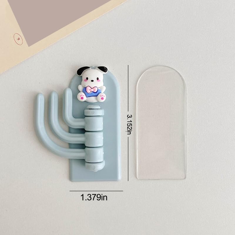 2 Pcs Swivel Hook Heavy Duty Folding Swing Arm Triple Coat Hook with Multi Three Foldable Arms Towel/Clothes Hanger for Bathroom Kitchen Garage Wall Mounted, Blue - color: 2 Pcs Swivel Hook Blue