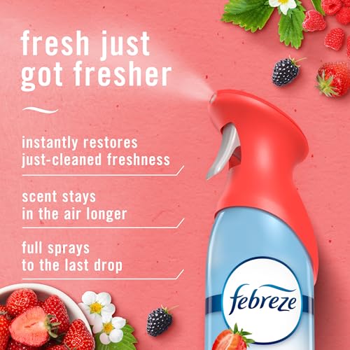 Febreze New & Improved Air Mist, Berry & Bramble Air Freshener, Home and Kitchen Essentials, Odor Fighting Room Spray (Pack of 6) - style: Berry & Bramble