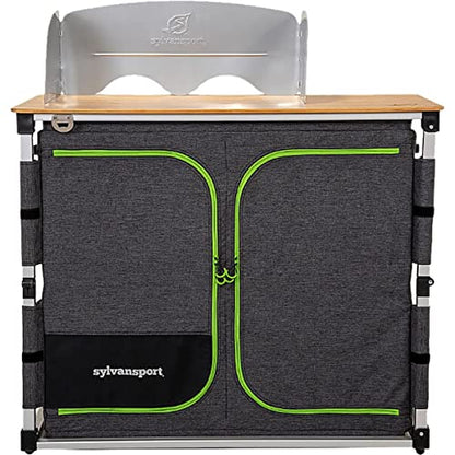 SylvanSport Outdoor Camp Kitchen for Easy Cooking, Clean Up, and Camping Meal Prep - Great for Campsites, Tailgates, BBQs and Glamping - Camping Essentials - Dine-O-Mite Small Version