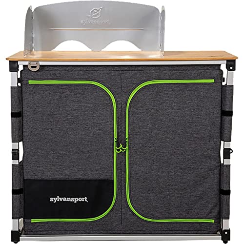 SylvanSport Outdoor Camp Kitchen for Easy Cooking, Clean Up, and Camping Meal Prep - Great for Campsites, Tailgates, BBQs and Glamping - Camping Essentials - Dine-O-Mite Small Version