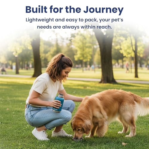 PawsPik 32oz 3-in-1 Travel Dog Water Bottle & Bowl Set – Stainless Steel Vacuum-Insulated Bottle with Detachable Food & Water Bowls, Leak-Proof, Keeps Water Cold 12hrs/Hot 6hrs (Midnight Summit Blue) - color: Midnight Summit Blue