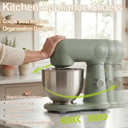 Appliance Sliders for Kitchen 24 PCS Self-Adhesive Small Kitchen Finds Appliance Slider Hacks Easy to MovIing & Space Saving Must Have Home Gadgets Mixer Accessories for Countertop - size: 24Pcs-19mm-Grey