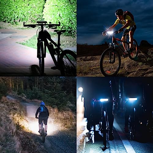 Suruid Super Bright LED Bike Light, USB Rechargeable Bicycle Headlight, Waterproof Bike Headlight, Waterproof Bike Headlight,Daytime Running Light,MTB Off-Road Cycling Commuting - style: 1800lumen