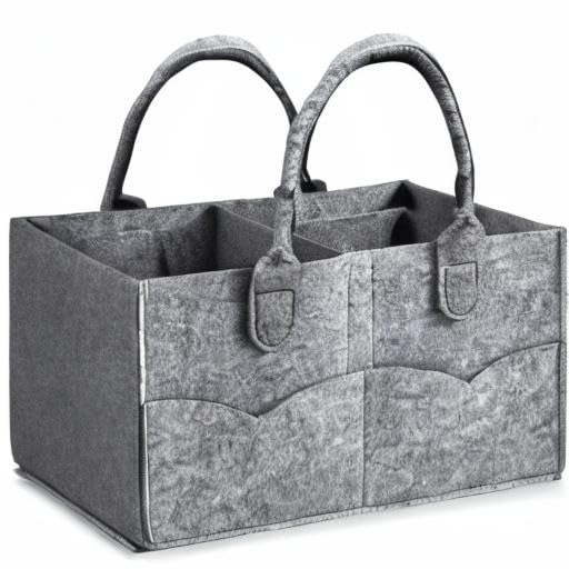 PandaEar Baby Diaper Caddy Organizer, Portable Travel Diaper Organizer, Nursery Caddy Basket with Divided Design