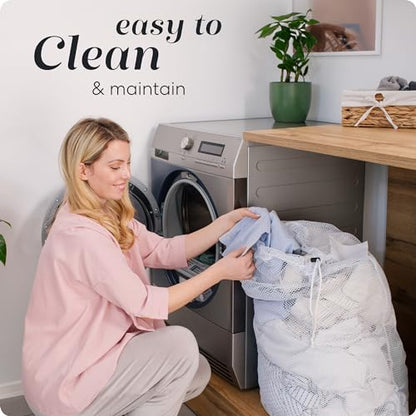 Handy Laundry Mesh Laundry Bag, Extra Large 24" x 36" – Heavy Duty, Machine Washable, Secure Drawstring Closure, Durable Mesh for Delicates, Travel, College Dorm, Storage, White - color: White