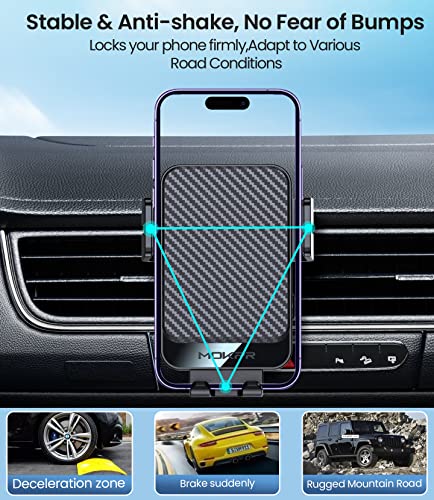 Wireless Car Charger, MOKPR 15W Fast Charging Auto-Clamping Car Mount Universal Hands-Free Car Charger Mount for Dash Windshield Air Vent Compatible with iPhone 16 15/14/13/12, Samsung S23/S22/S21,etc - color: Grey