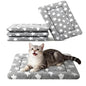 Dog Crate Mat, 4 Piece Reversible Pet Bed, Polyester, Machine Washable, Small Dogs & Cats, Rectangular (Gray Star, 18" L x 14" W x 1.5Th) - color: Grey Star-4pcs, size: 18"L x 14"W x 1.5"Th